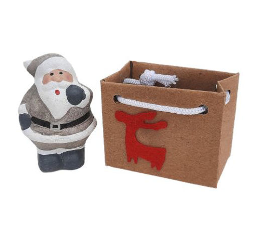 Picture of CHRISTMAS FIGURE IN BAG SANTA GREY